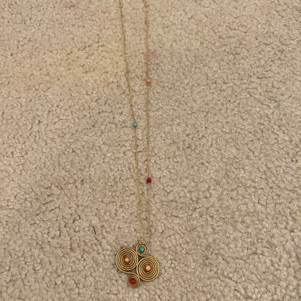 Nugaard Designs Gold wire wrapped necklace with stones - Picture 9 of 9
